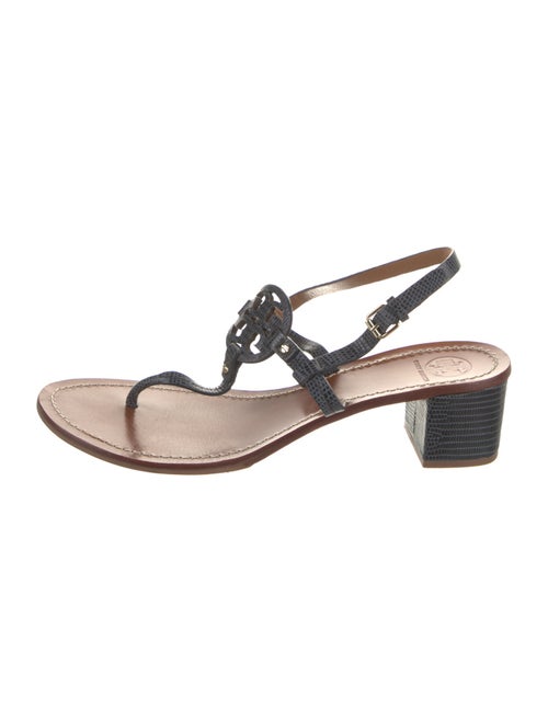 Tory Burch Embossed Leather Slingback Sandals