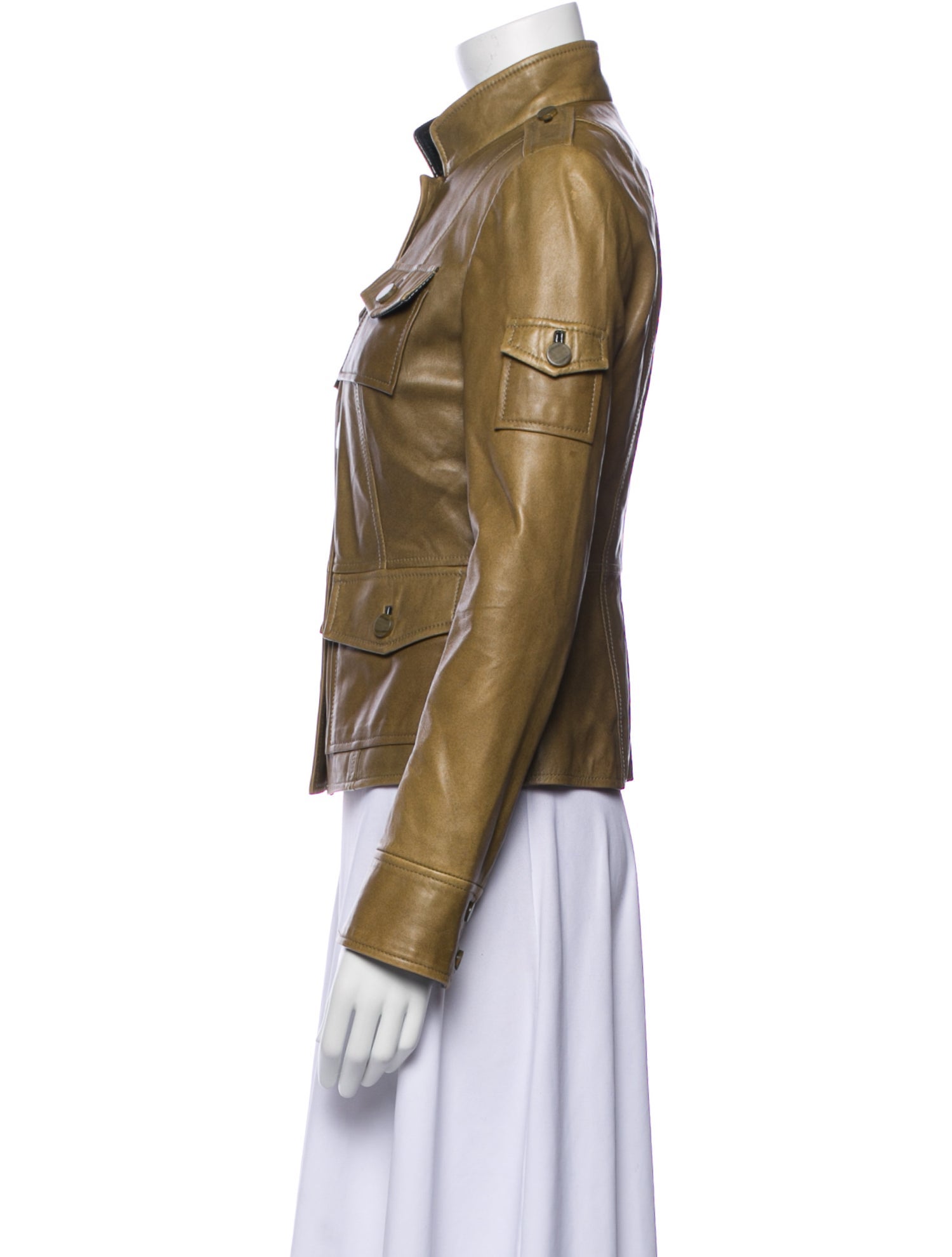 Tory Burch Leather Utility Jacket
