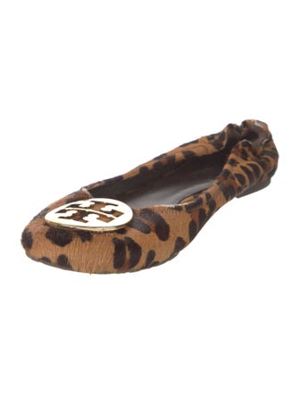 Tory Burch Ponyhair Animal Print Ballet Flats