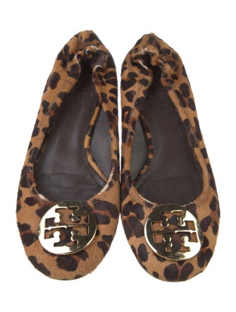 Tory Burch Ponyhair Animal Print Ballet Flats