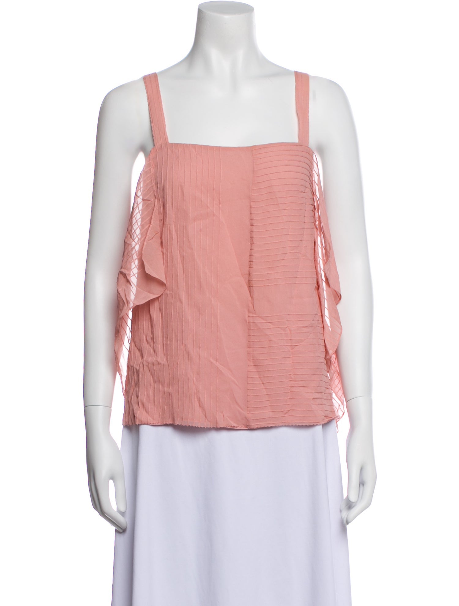 Tory Burch Silk Square Neckline Top