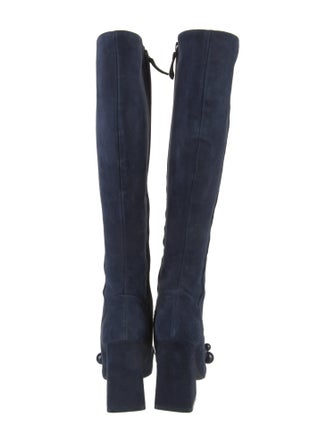 Tory Burch Suede Chain-Link Accents Boots