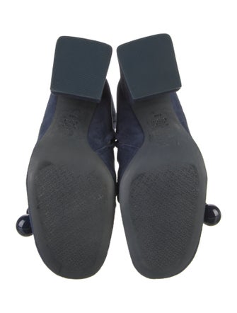 Tory Burch Suede Chain-Link Accents Boots