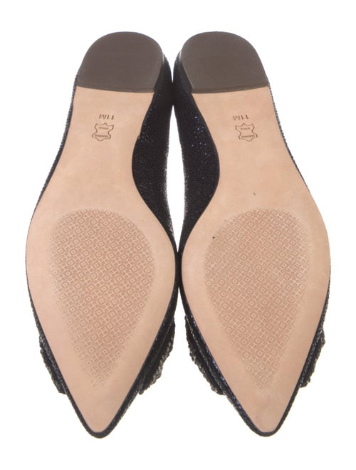 Tory Burch Leather Bow Accents Ballet Flats