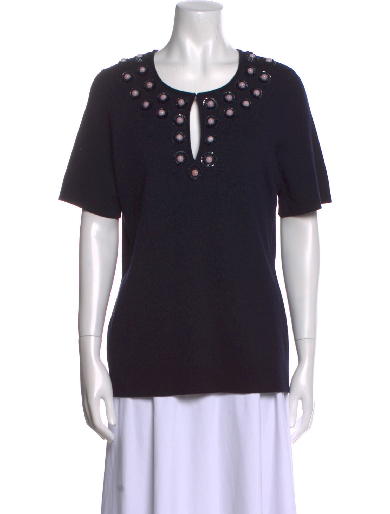 Tory Burch Merino Wool Scoop Neck Sweater