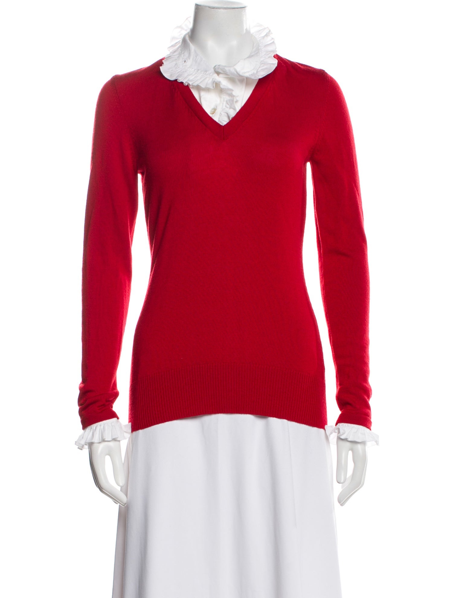 Tory Burch Merino Wool V-Neck Sweater