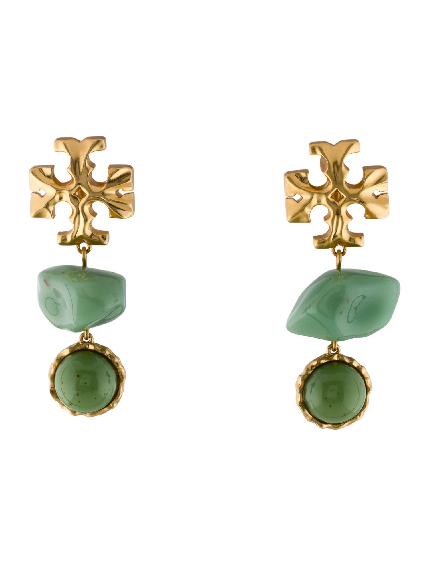 Tory Burch Roxanne Double Drop Clip-On Earrings