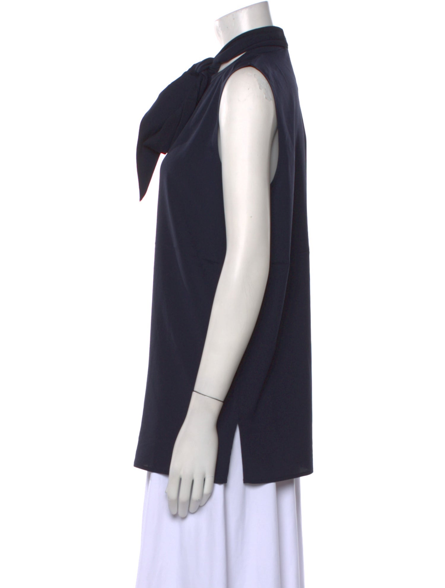 Tory Burch Tie Neck Sleeveless Top