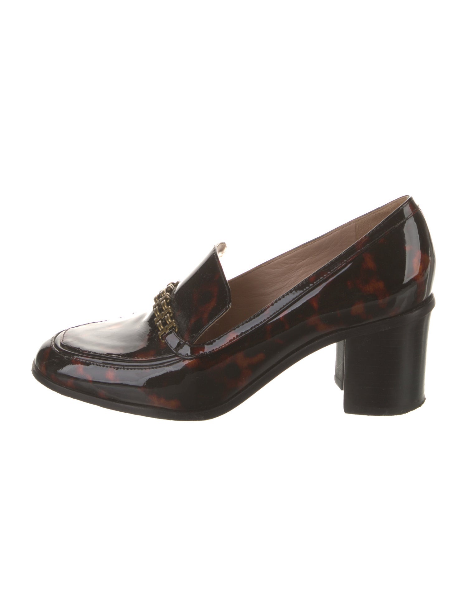 Tory Burch Patent Leather Animal Print Pumps