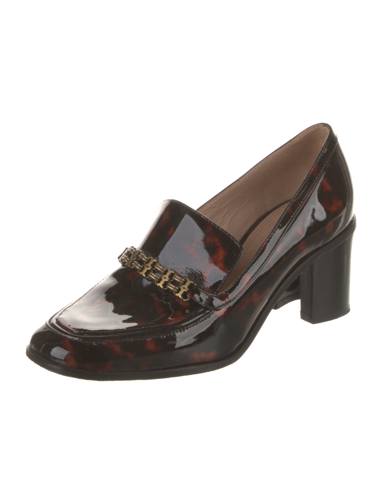Tory Burch Patent Leather Animal Print Pumps