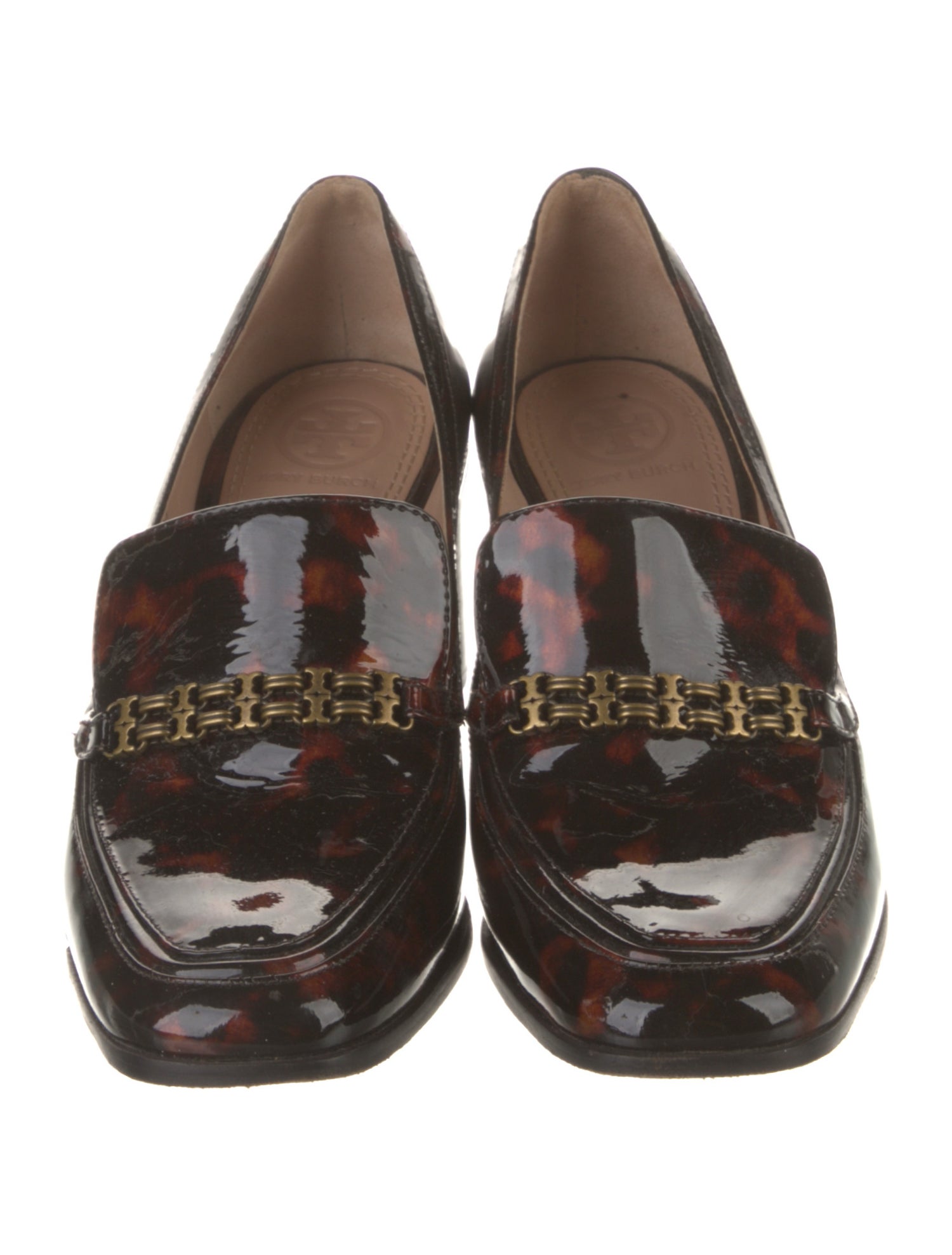 Tory Burch Patent Leather Animal Print Pumps