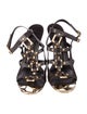 Tory Burch Leather Printed T-Strap Sandals