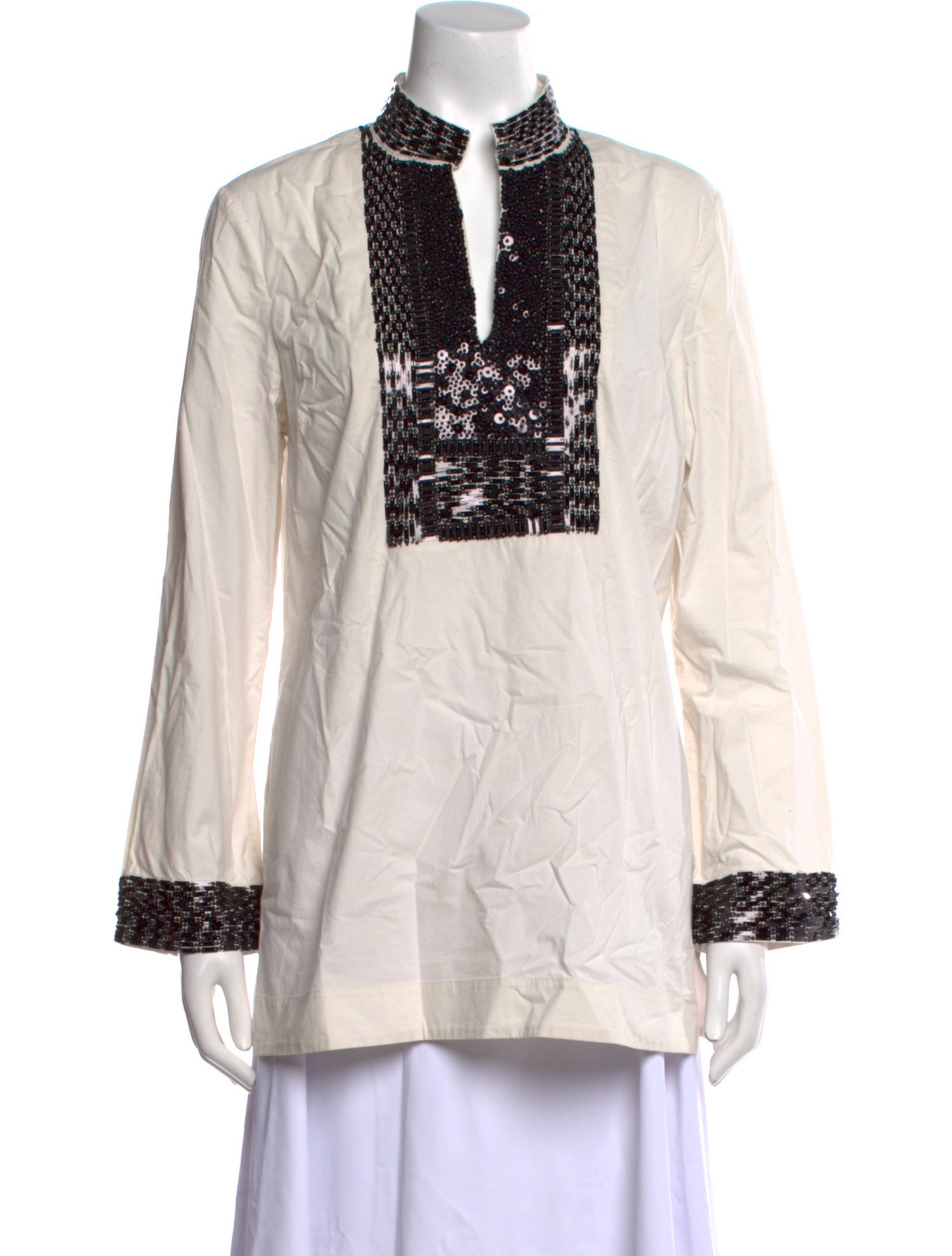 Tory Burch V-Neck Long Sleeve Tunic