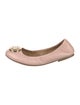 Tory Burch Leather Crystal Embellishments Ballet Flats