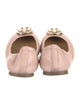 Tory Burch Leather Crystal Embellishments Ballet Flats