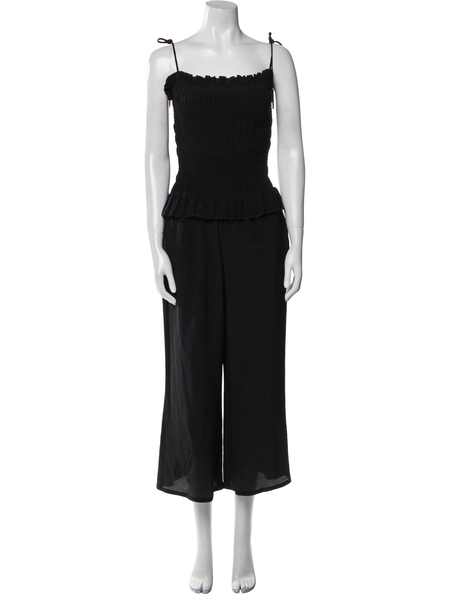 Tory Burch Silk Square Neckline Jumpsuit