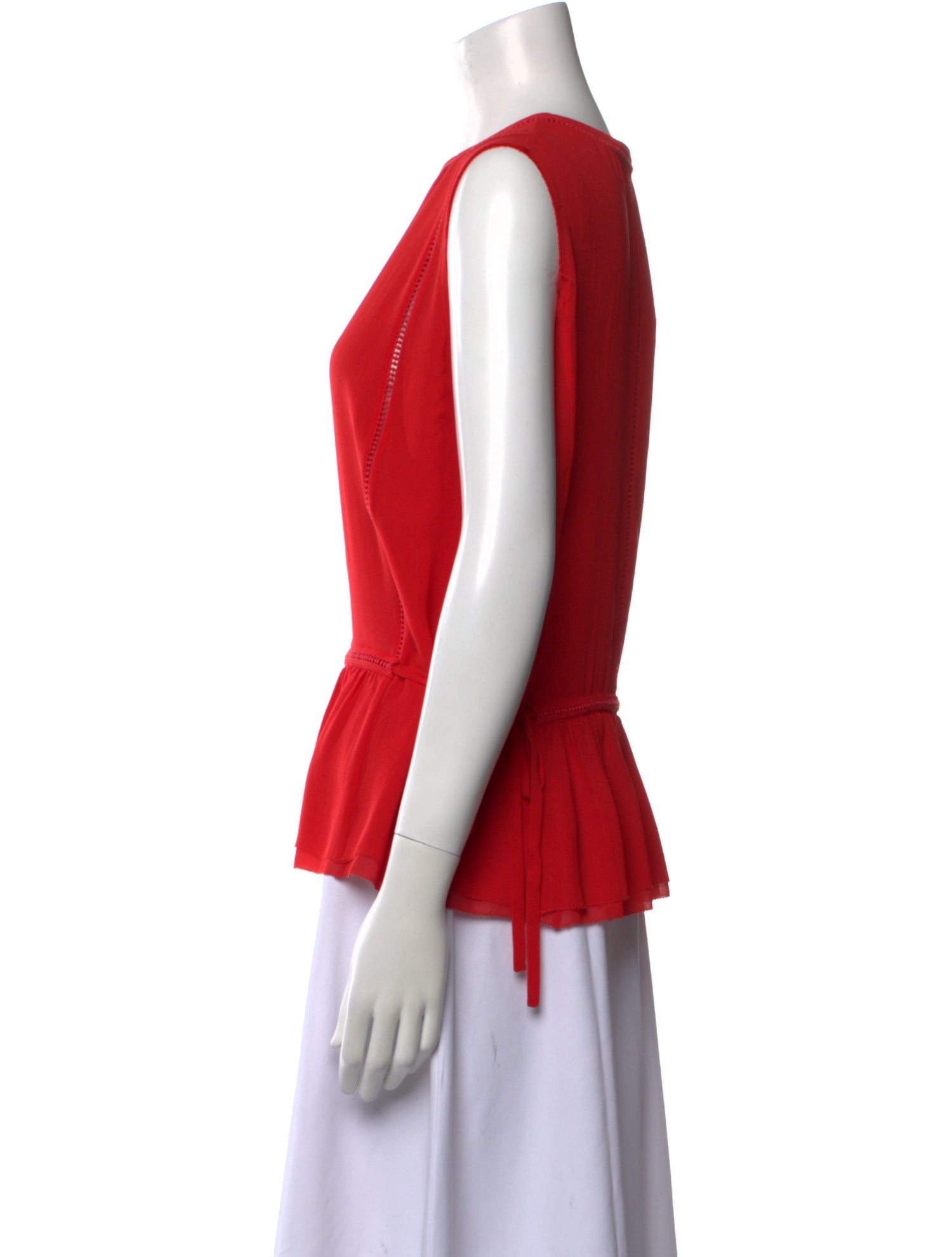 Tory Burch Crew Neck Sleeveless Blouse
