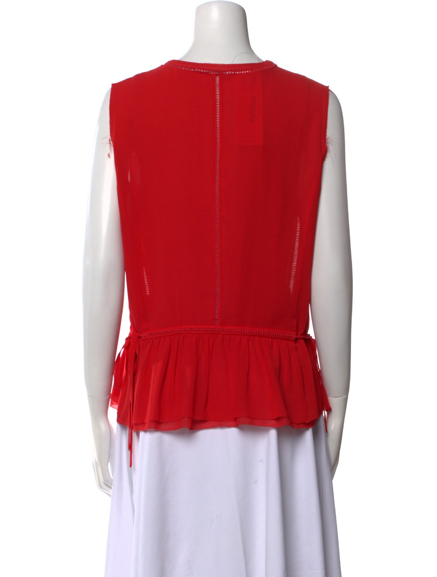 Tory Burch Crew Neck Sleeveless Blouse