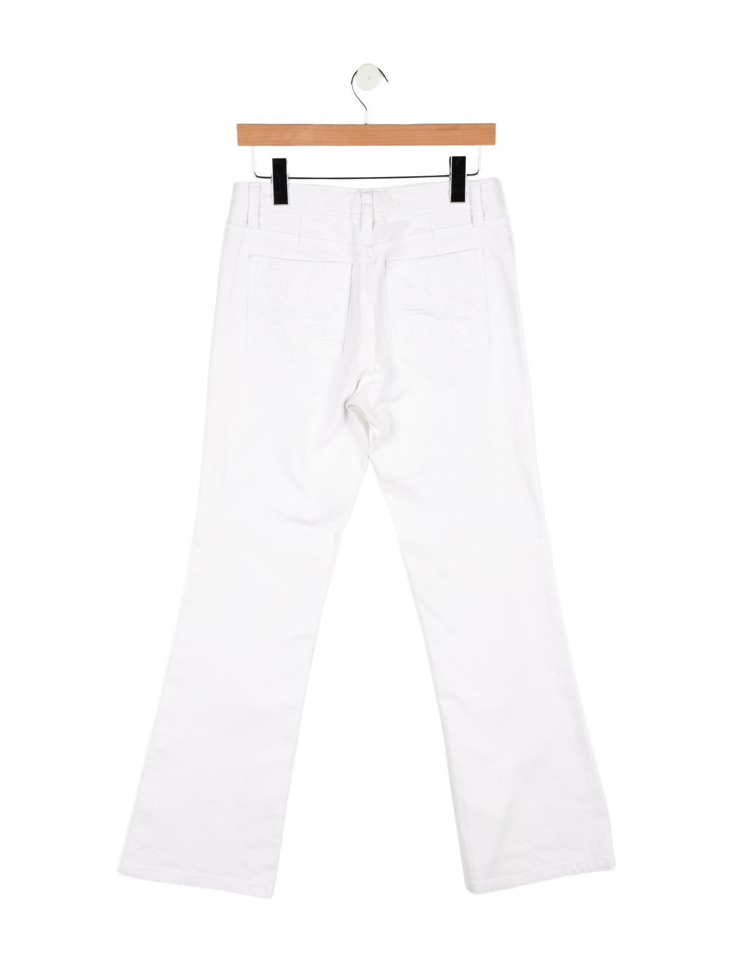 Tory Burch Mid-Rise Wide Leg Jeans