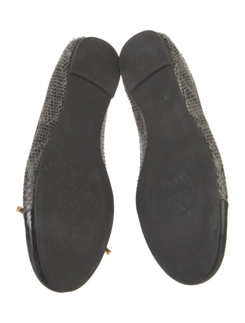 Tory Burch Embossed Leather Animal Print Flats