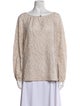 Tory Burch Lace Pattern Bateau Neckline Blouse