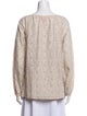 Tory Burch Lace Pattern Bateau Neckline Blouse