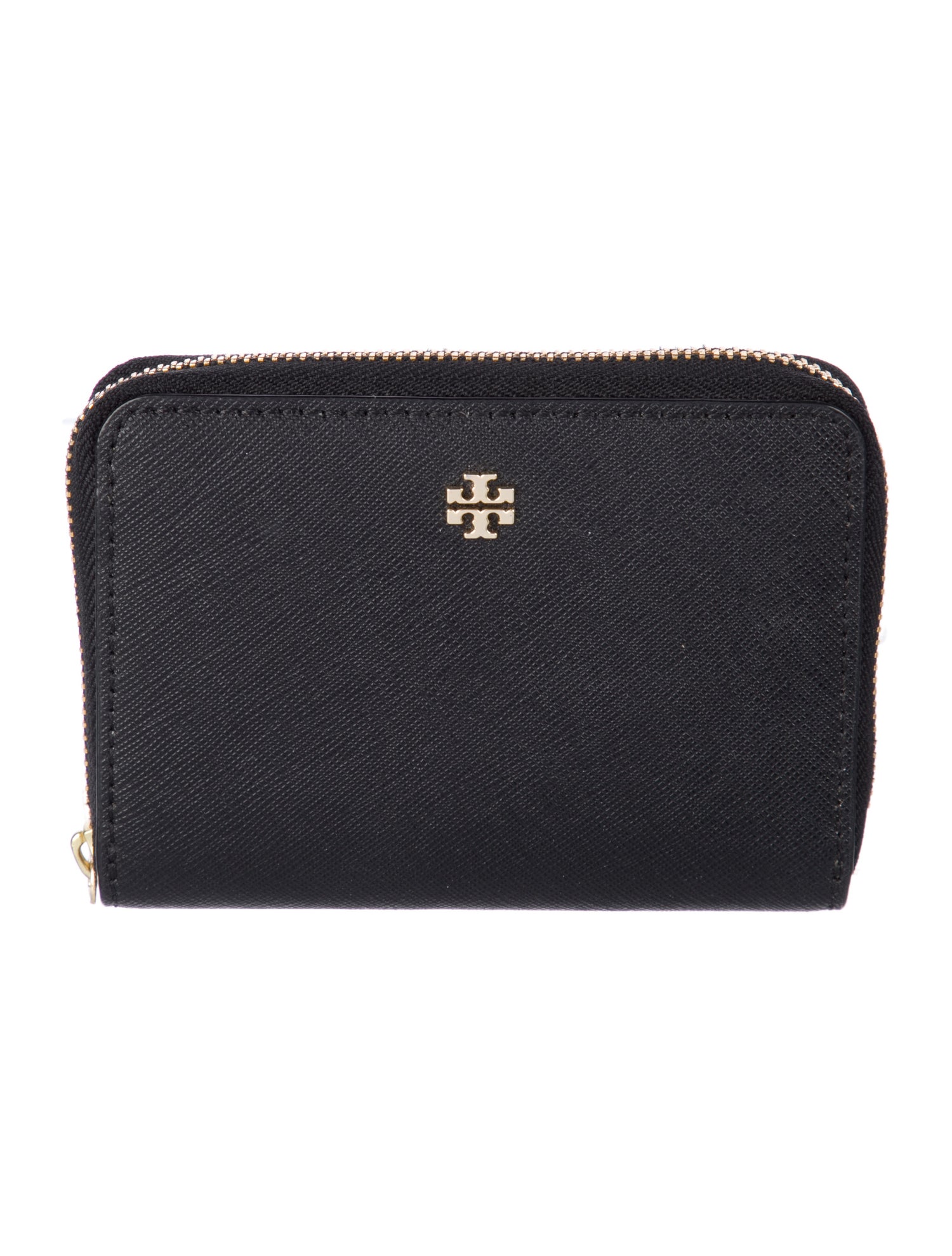 Tory Burch Signature Logo Leather Compact Wallet