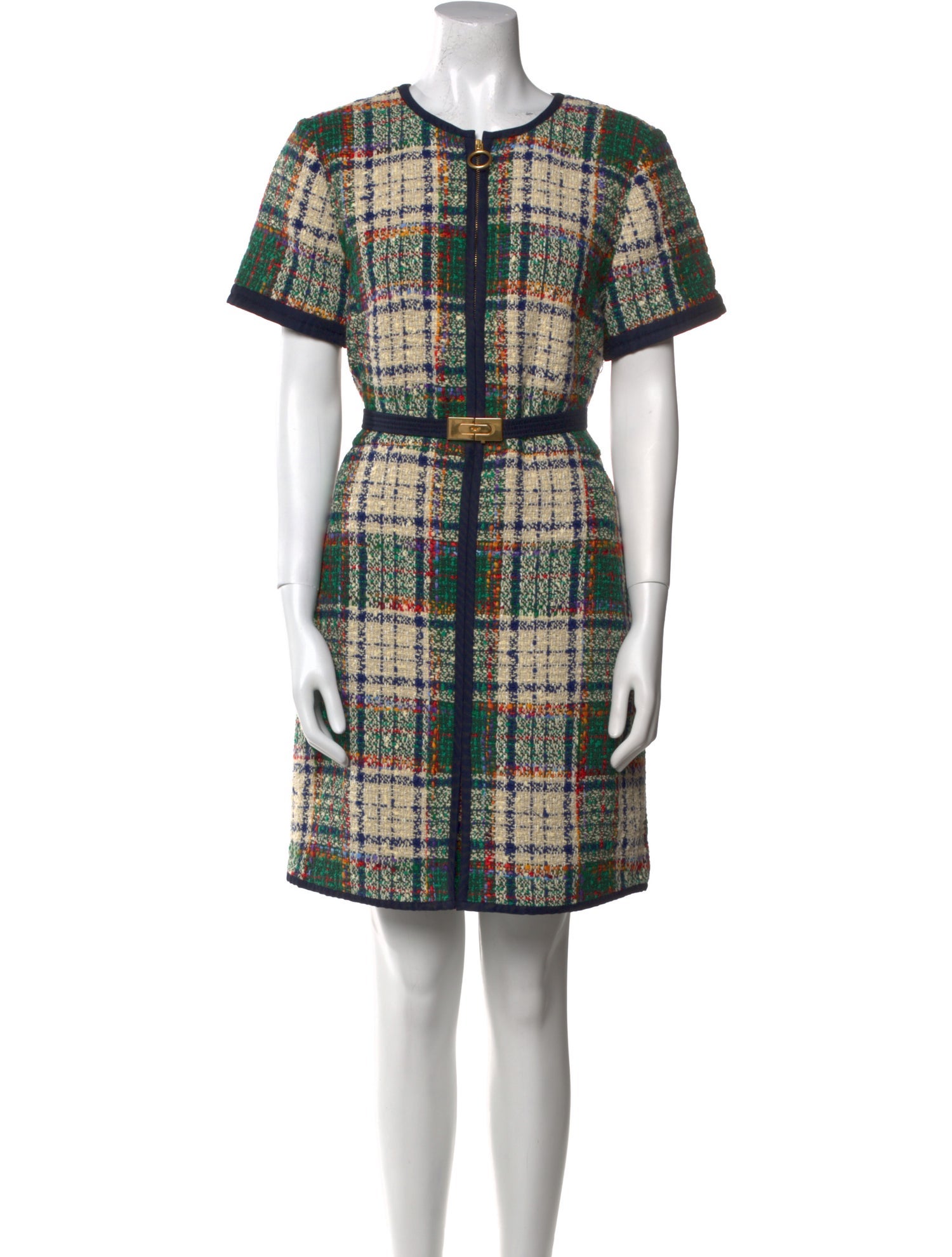 Tory Burch Plaid Print Knee-Length Dress w/ Tags