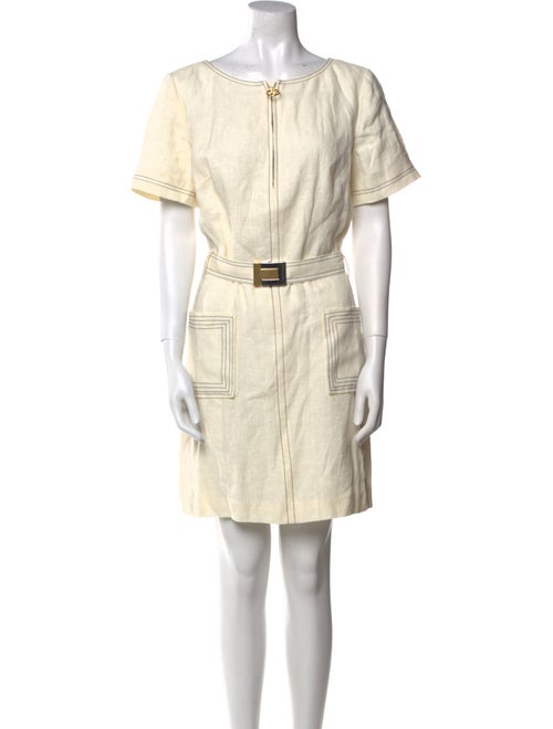 Tory Burch Linen Scoop Neck Romper