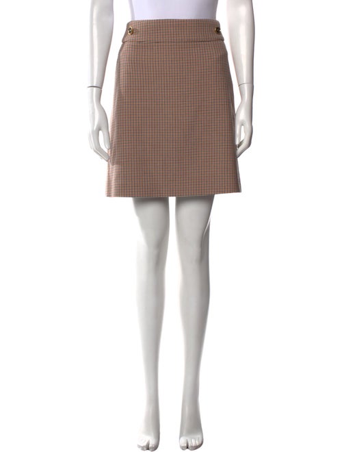 Tory Burch Plaid Print Mini Skirt
