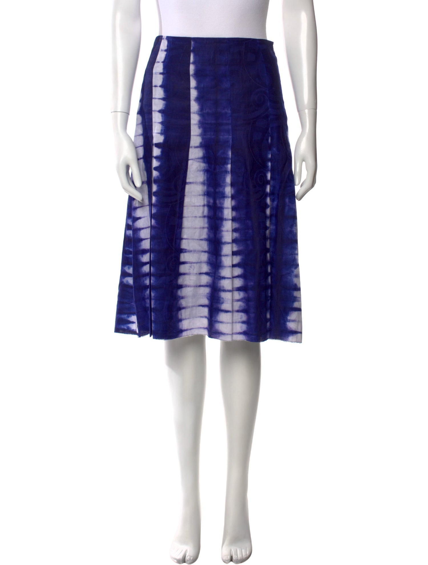 Tory Burch Tie-Dye Print Knee-Length Skirt