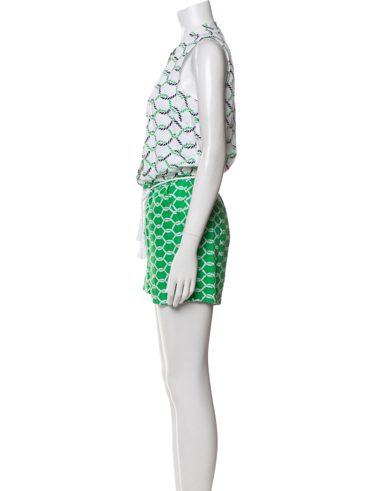 Tory Burch Linen Printed Romper