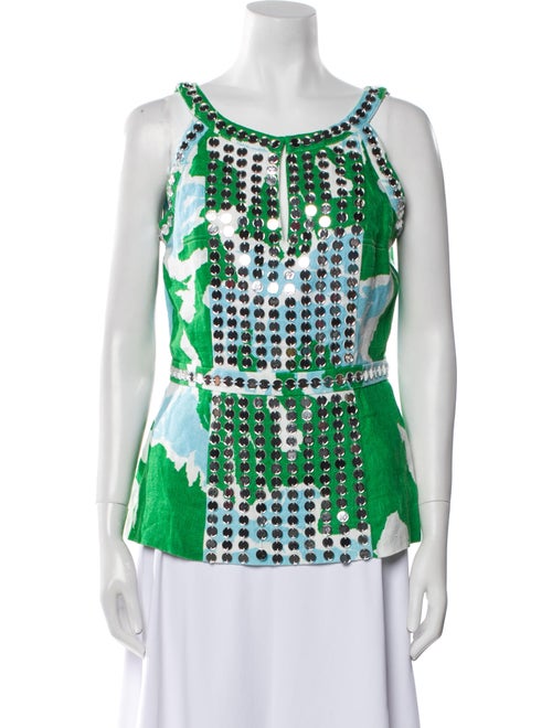 Tory Burch Linen Printed Top