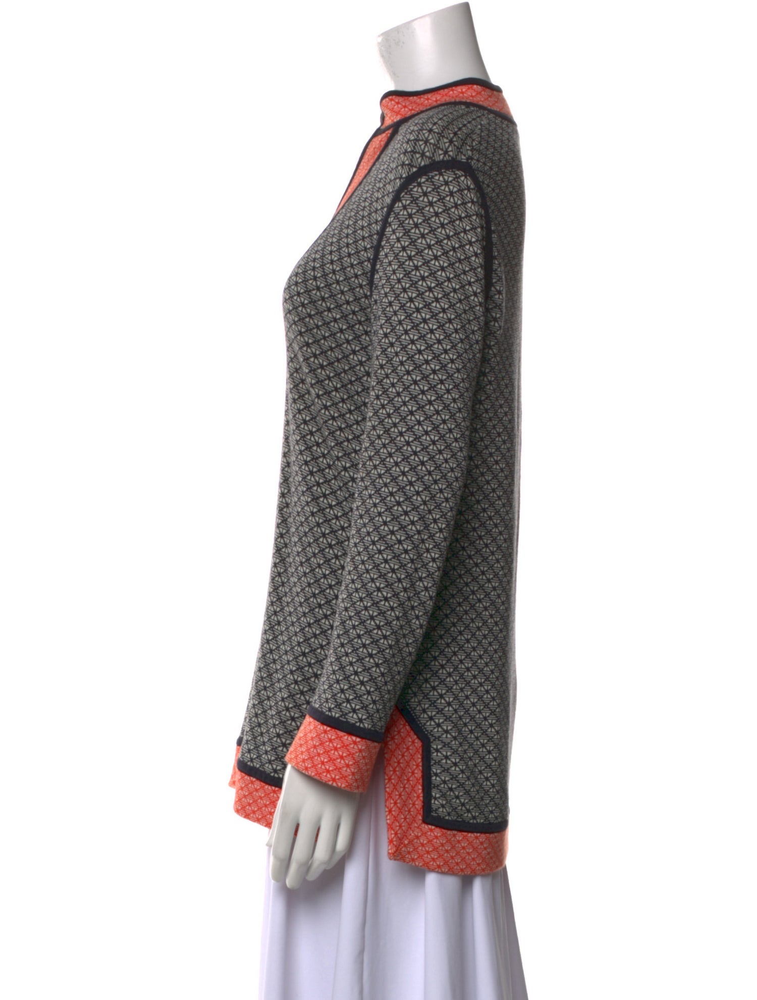 Tory Burch Printed V-Neck Sweatshirt