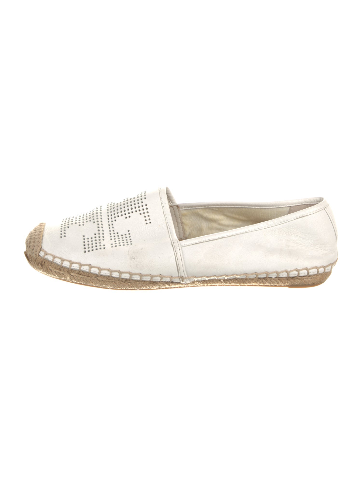 Tory Burch Leather Lasercut Accents Espadrilles