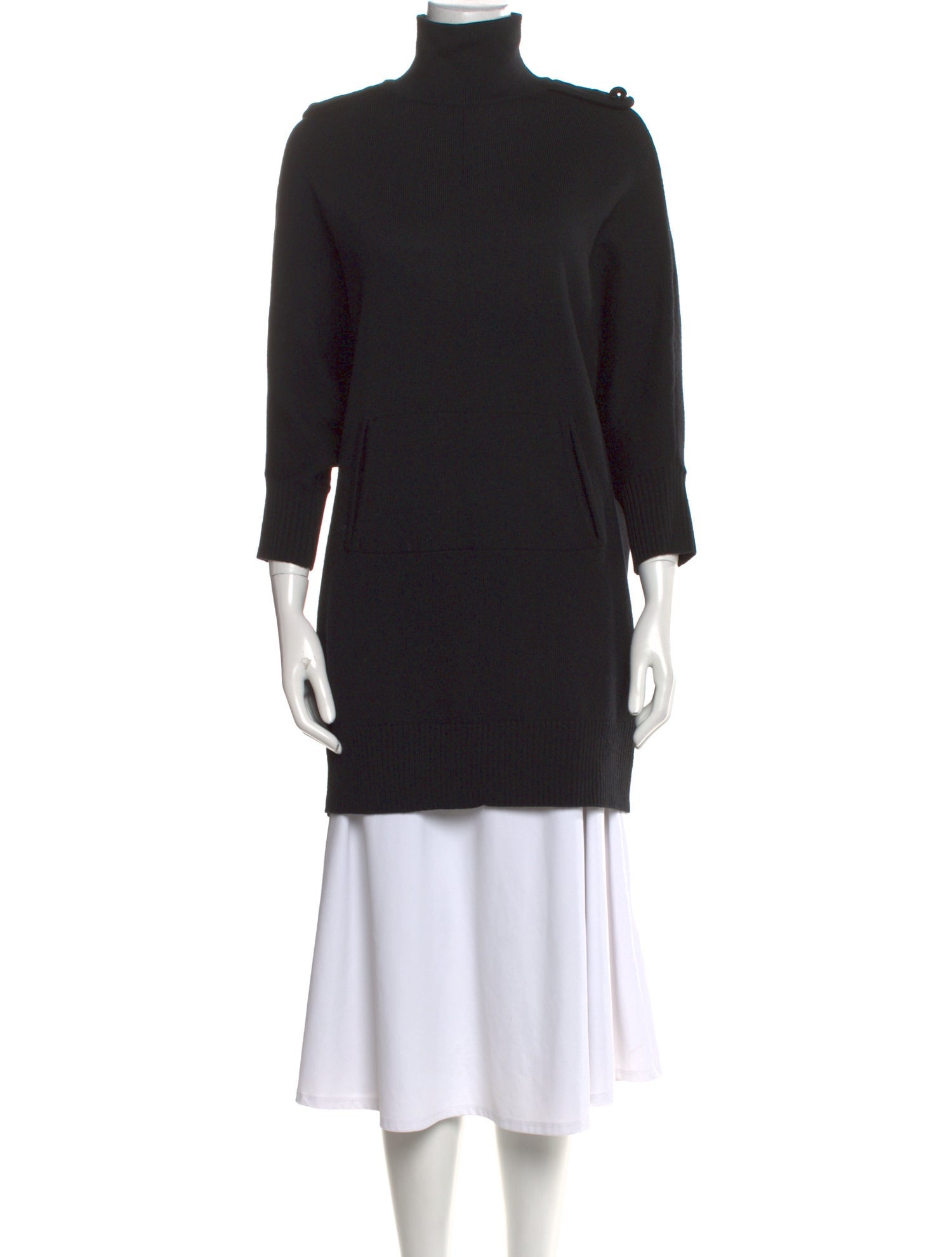 Tory Burch Merino Wool Mock Neck Sweater