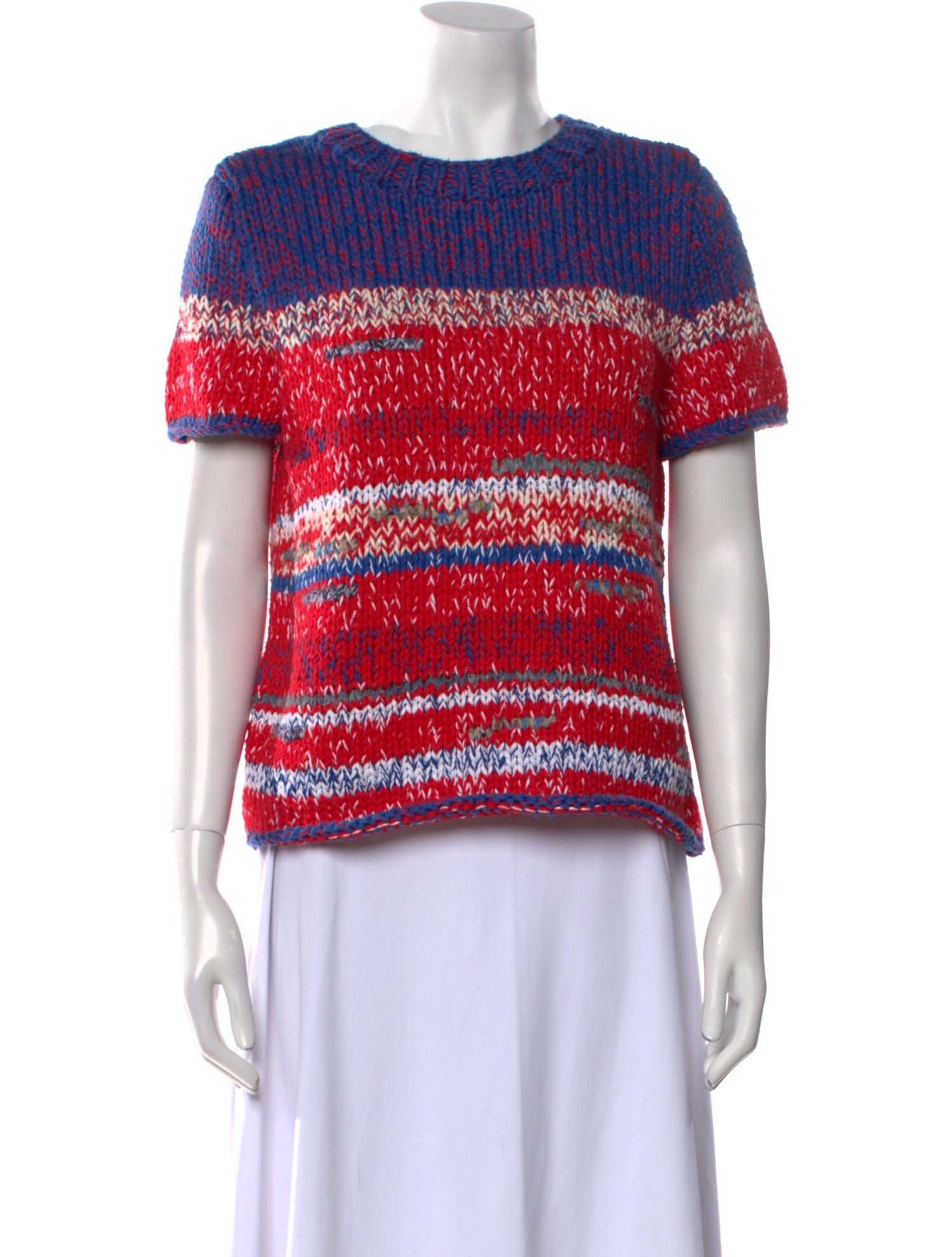 Tory Burch Striped Crew Neck Sweater