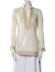 Tory Burch V-Neck Long Sleeve Tunic