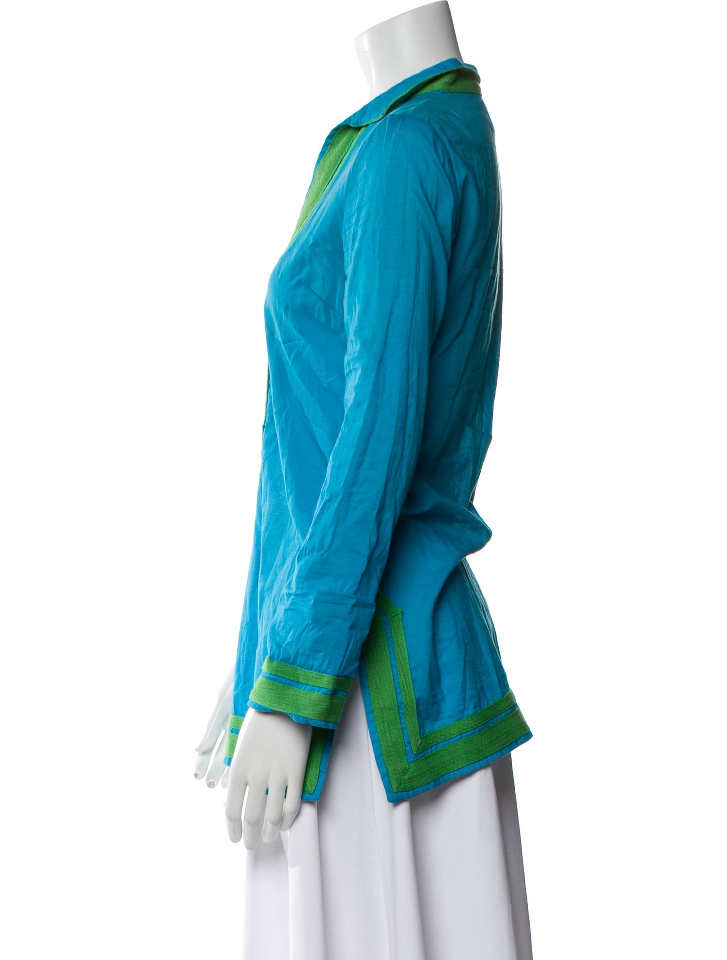 Tory Burch V-Neck Long Sleeve Blouse