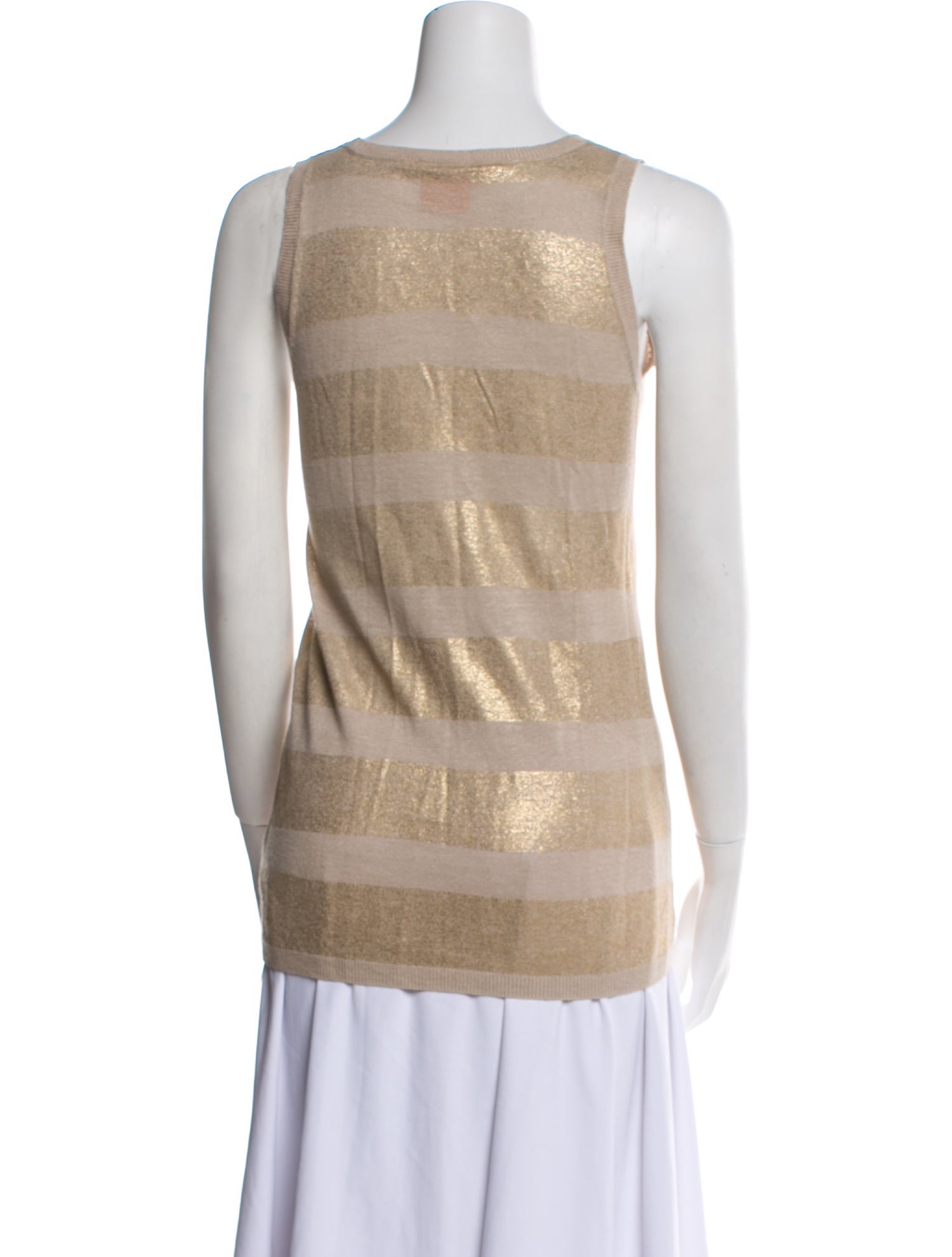 Tory Burch Striped Scoop Neck Top