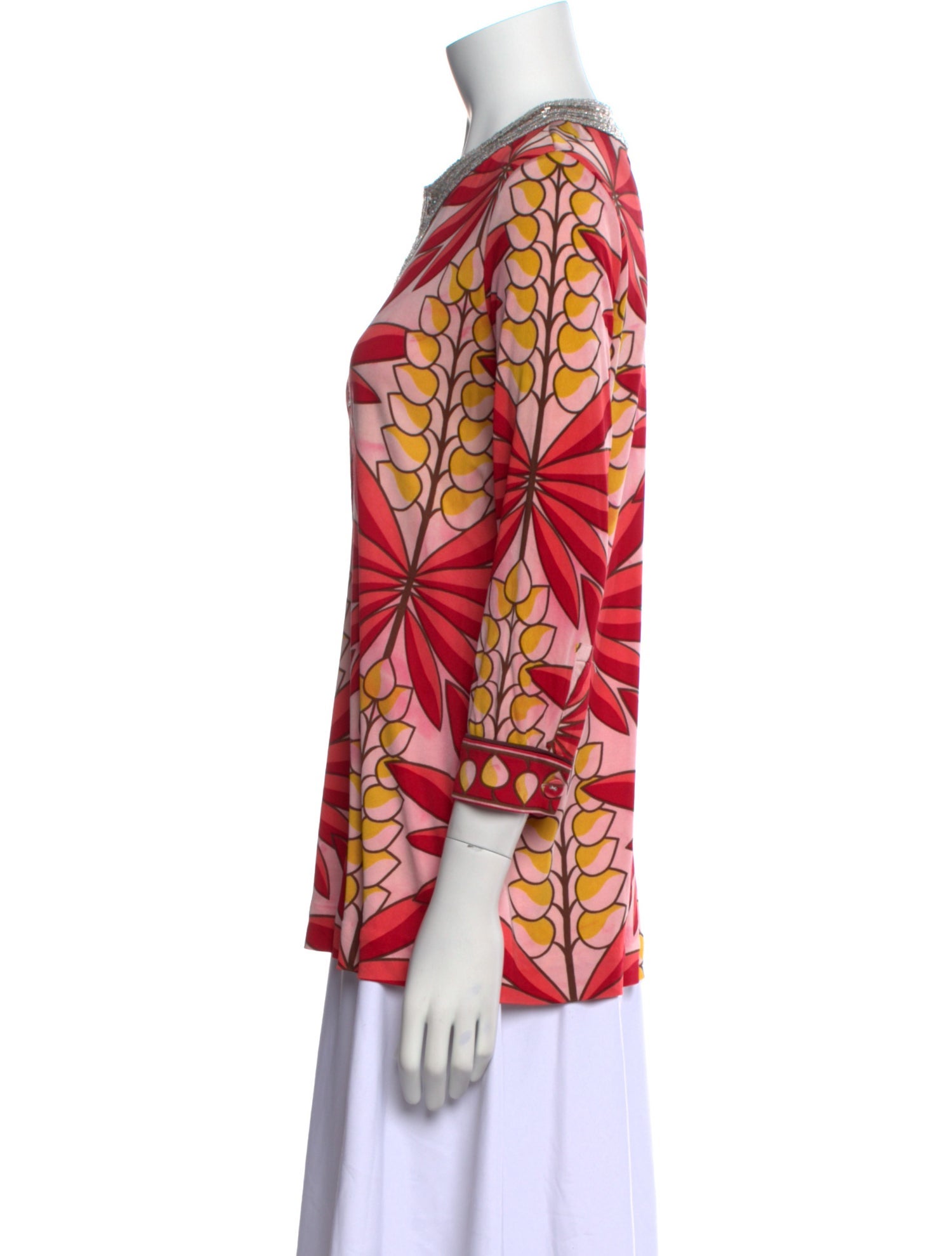 Tory Burch Silk Printed Blouse