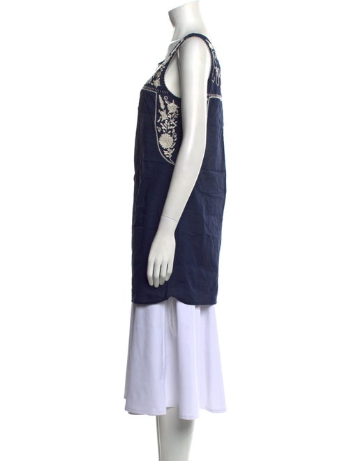 Tory Burch Square Neckline Sleeveless Tunic