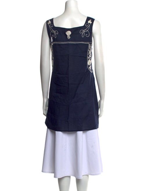 Tory Burch Square Neckline Sleeveless Tunic