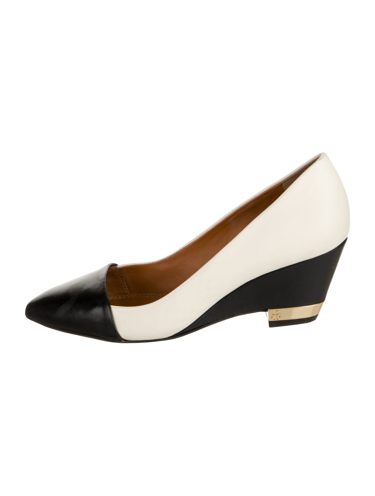 Tory Burch Leather Colorblock Pattern Pumps