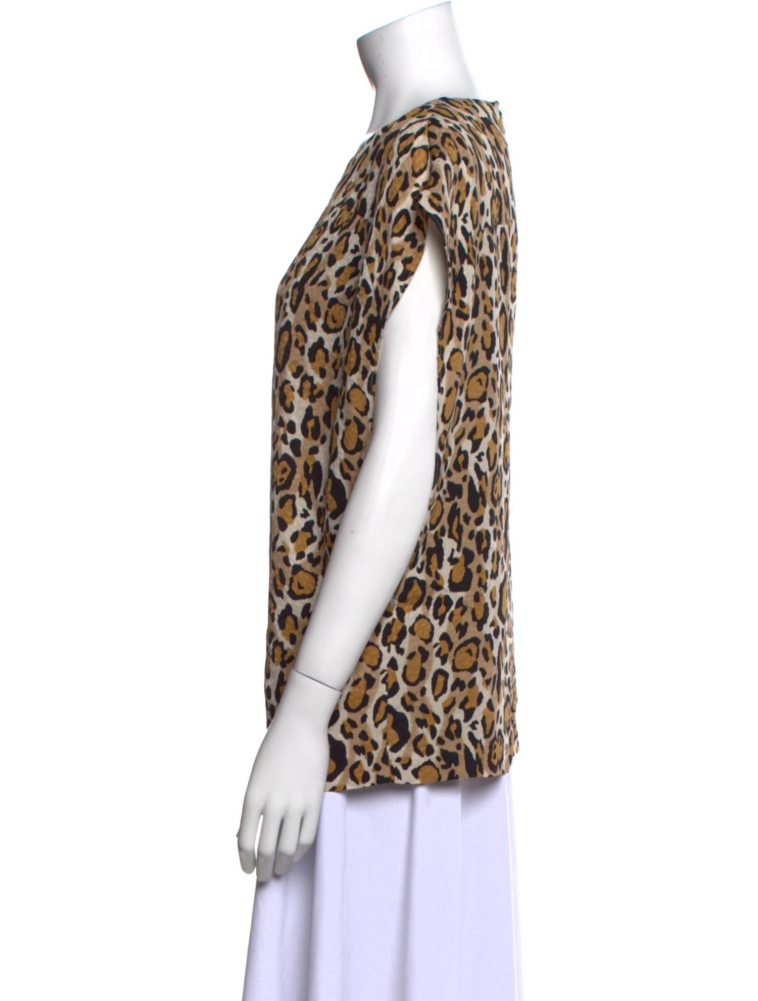 Tory Burch Silk Animal Print Blouse
