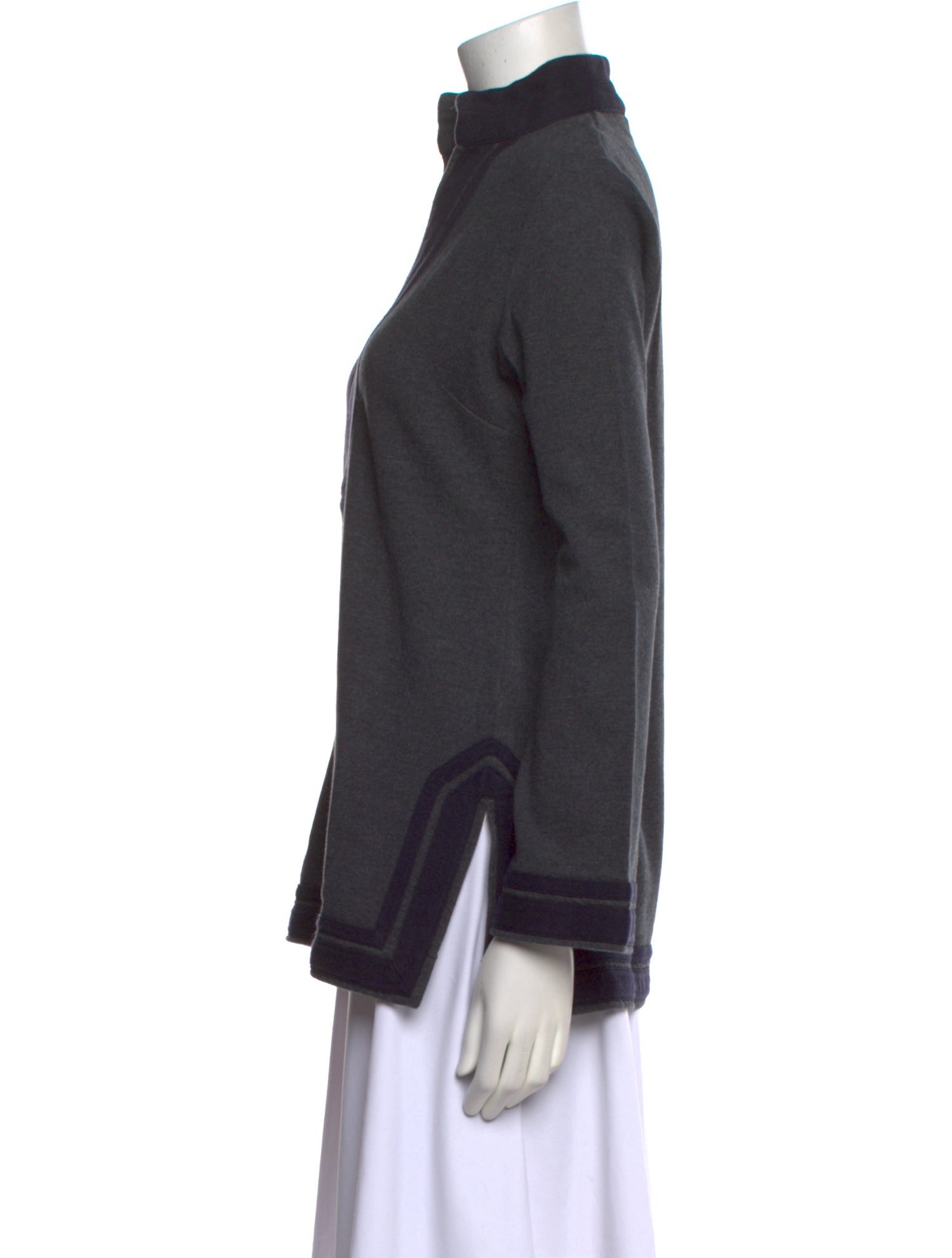Tory Burch V-Neck Long Sleeve Sweatshirt