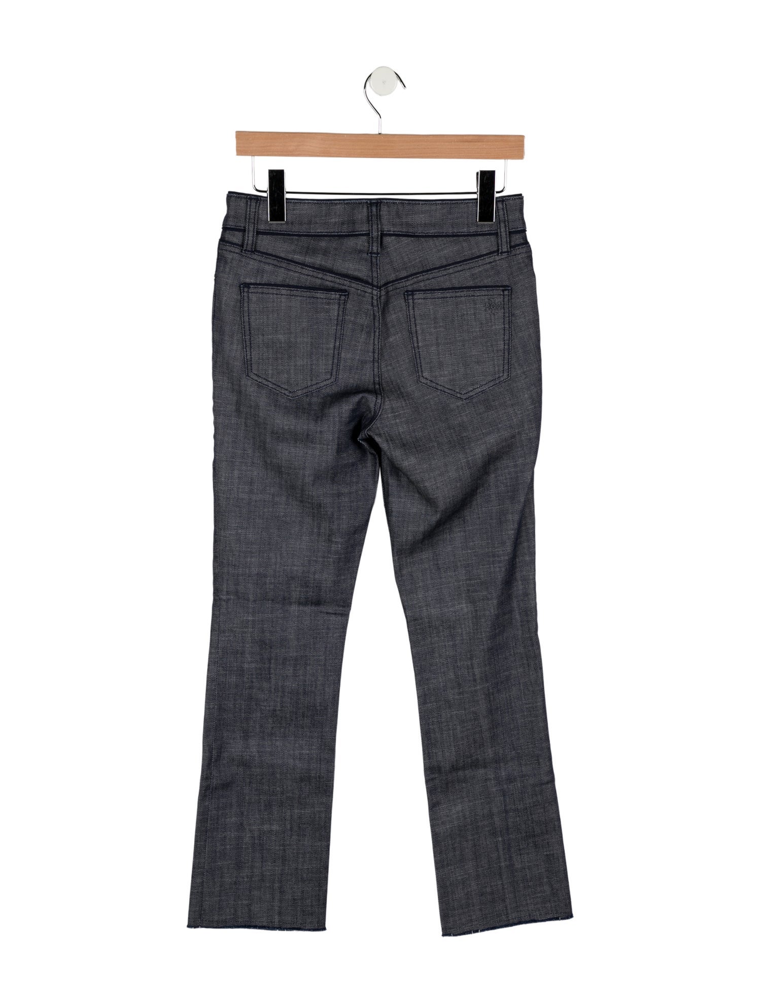 Tory Burch Mid-Rise Straight Leg Jeans