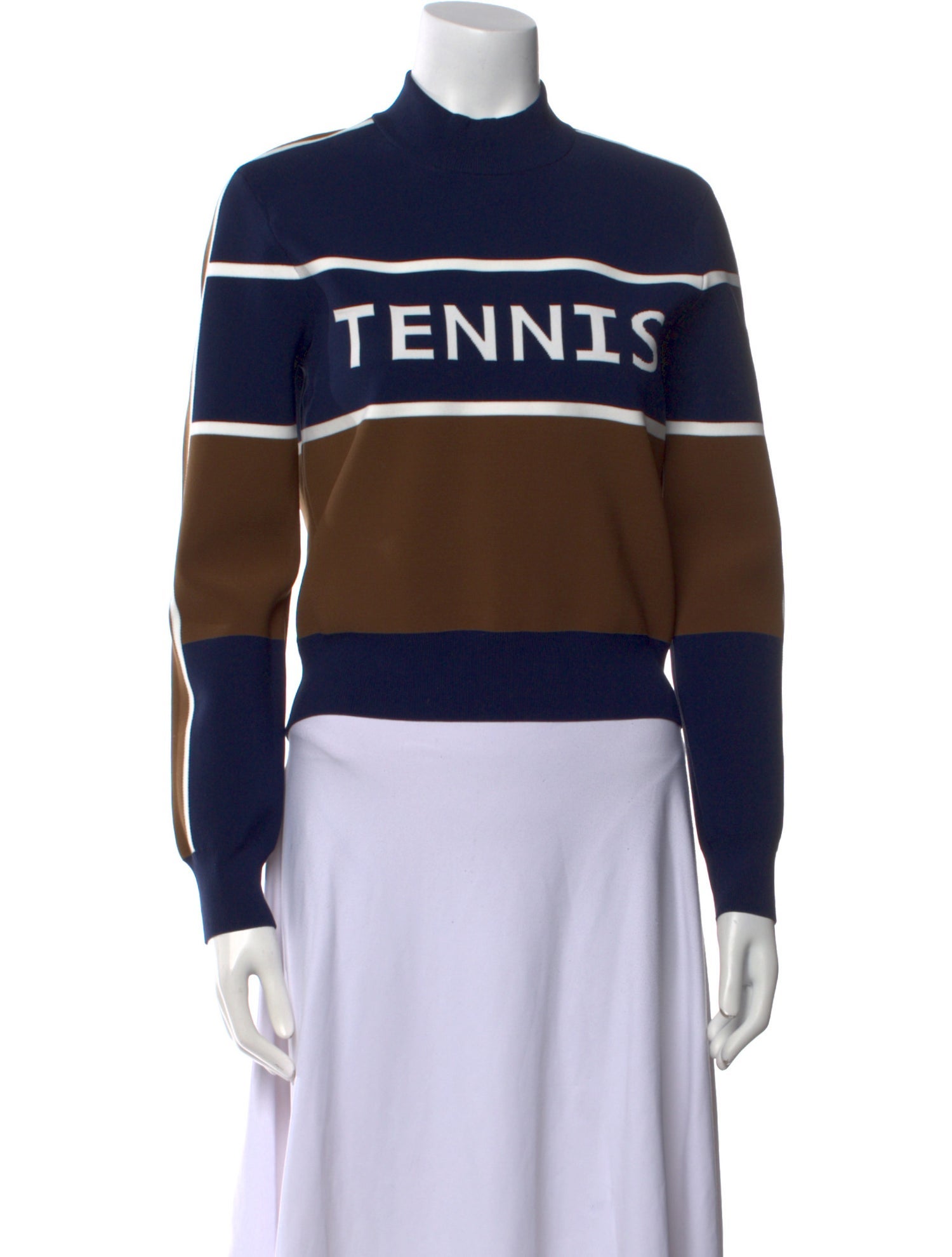 Tory Burch Nylon Graphic Print Sweater w/ Tags