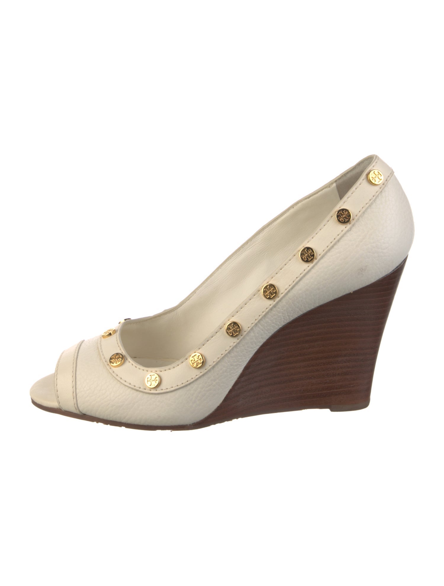 Tory Burch Leather Studded Accents Slingback Sandals