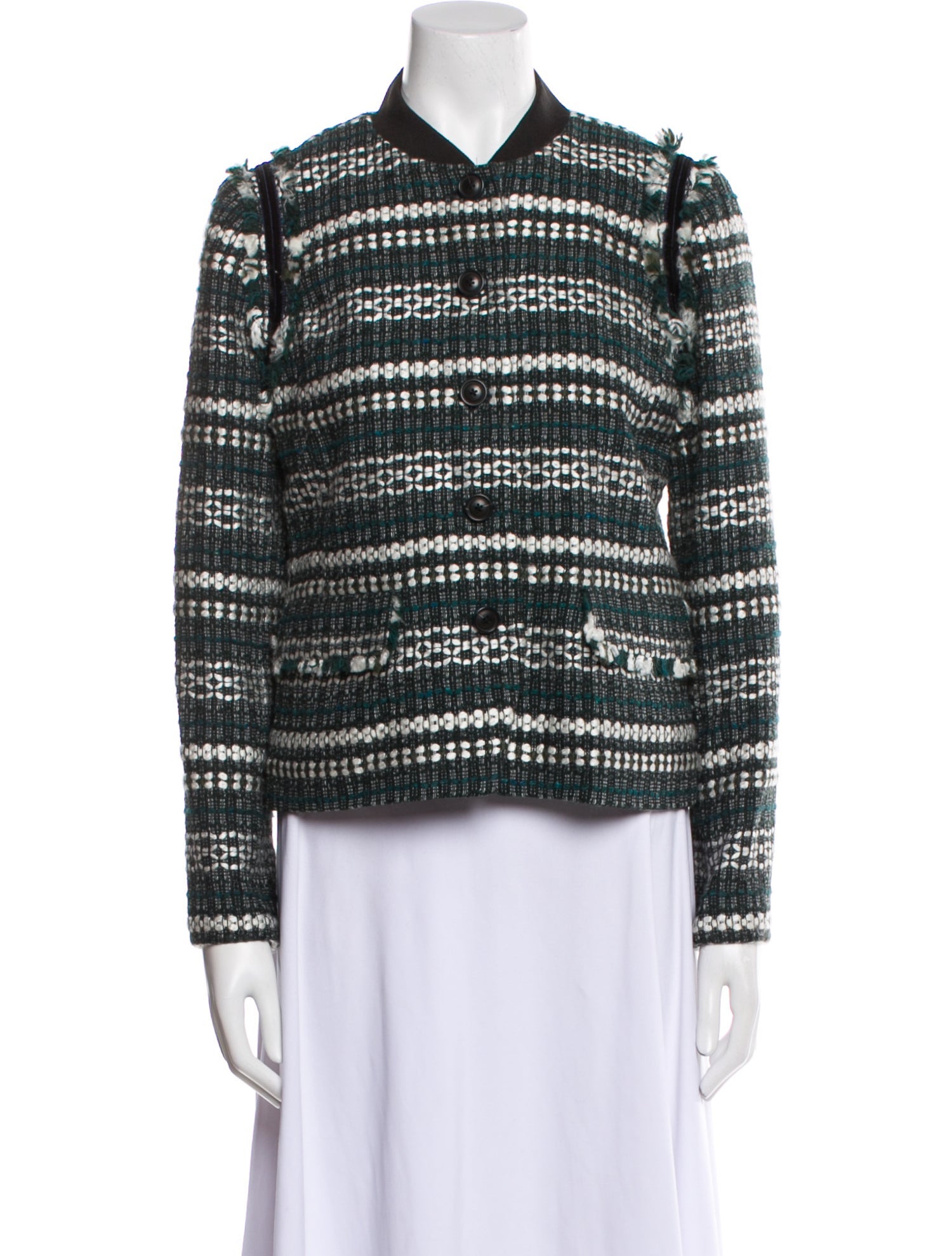 Tory Burch Striped Evening Jacket